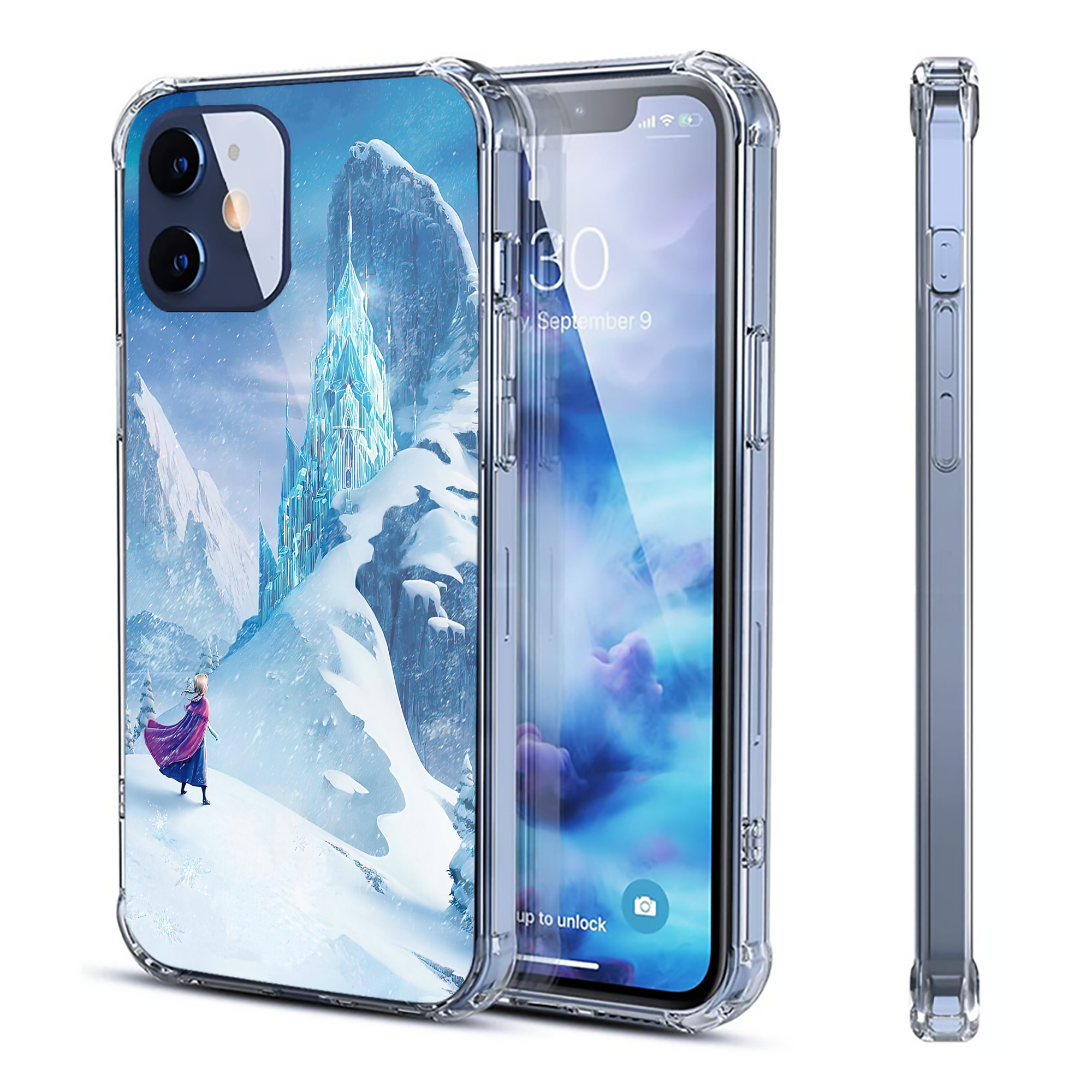 （画像用） アナと雪の女王 アンナ エルサ Frozen Anna Elsa 【iPhone 12シリーズ対応】透明スマホケース（クリアソフトケース）